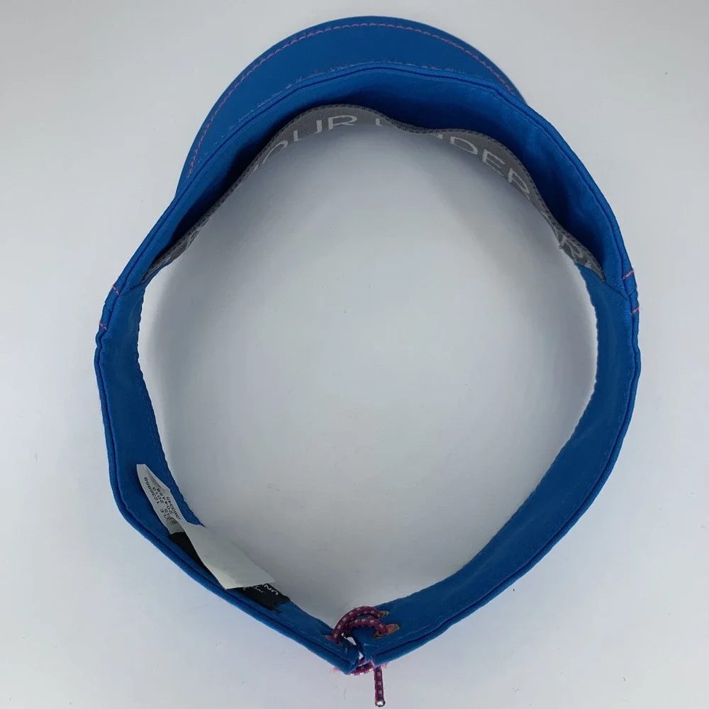 Under Armour Sun Visor Blue with Pink Stitching Youth Kids OSFA Hat